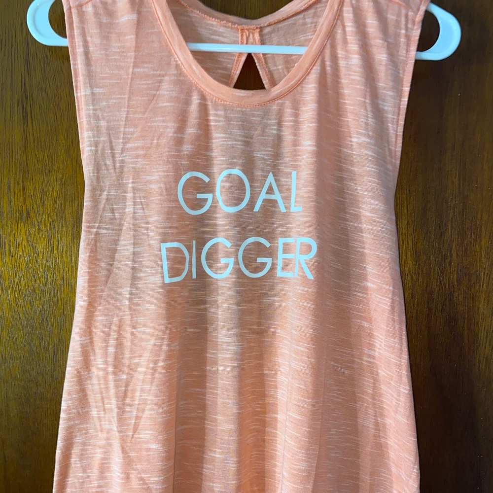 goal digger pink tank top